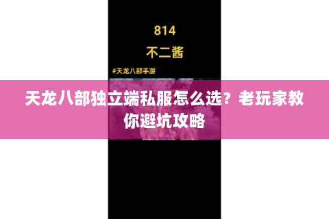 天龙八部独立端私服怎么选？老玩家教你避坑攻略