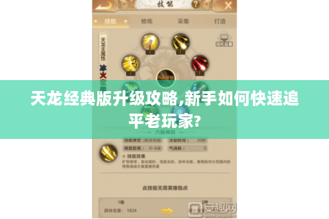 天龙经典版升级攻略,新手如何快速追平老玩家?