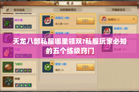 天龙八部私服哪里领双?私服玩家必知的五个练级窍门