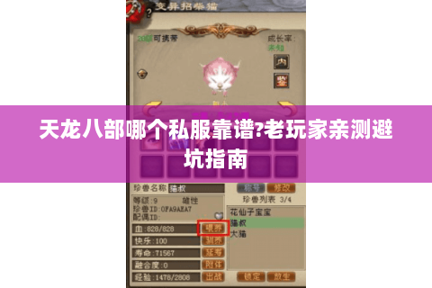 天龙八部哪个私服靠谱?老玩家亲测避坑指南