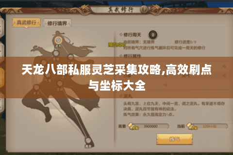 天龙八部私服灵芝采集攻略,高效刷点与坐标大全