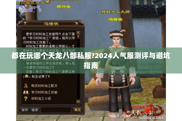 都在玩哪个天龙八部私服?2024人气服测评与避坑指南
