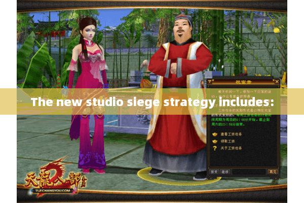 The new studio siege strategy includes: